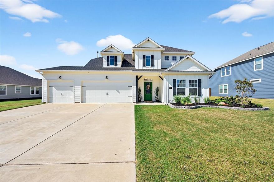 Welcome to 608 Finlee Way in beautiful Tioga, TX — a stunning 5-bedroom, 3-bath home offering 2,420 sqft of modern comfort, functionality, and style. From the moment you arrive, you’ll be impressed by the home’s charming curb appeal, well-manicured landscaping, and welcoming entryway. Step inside to discover an open-concept floor plan designed with today’s lifestyle in mind. The spacious living area is filled with natural light and flows effortlessly into the kitchen and dining spaces, making it perfect for both entertaining and everyday family life. The kitchen is a true showstopper, featuring elegant cabinetry, sleek countertops, stainless steel appliances, a large island, and plenty of storage — the perfect space for meal prep, casual dining, or gathering with loved ones. The primary suite offers a relaxing retreat with a spa-inspired en-suite bathroom complete with dual sinks, a soaking tub, a separate shower, and a generous walk-in closet. Four additional bedrooms and two more full baths provide flexibility for guests, a home office, or a growing family. Outside, enjoy a covered patio ideal for relaxing evenings or weekend barbecues, and a spacious backyard with room for kids, pets, or even a future pool. Located in a peaceful neighborhood with easy access to Tioga’s excellent schools, parks, and nearby Lake Ray Roberts, this home perfectly blends small-town tranquility with modern convenience. Don’t miss your chance to make 608 Finlee Way your forever home — where space, style, and comfort come together in one perfect package!