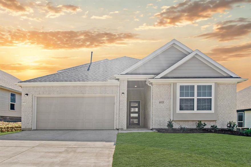 Welcome home to Rocky Creek Crossing, Legend’s newest community in Fort Worth, TX. The Lakewood is a spacious, single-story new construction home designed to offer comfort, flexibility, and room to gather. With 4 bedrooms, 3.5 bathrooms, a formal dining room, and a 2-car garage, the layout provides space for both everyday living and special occasions. Vinyl plank flooring runs through the common areas, creating a cohesive and low-maintenance living space. At the heart of the home, the kitchen features a large island that opens to the family and dining rooms—making it easy to stay connected during meals and get-togethers. White 42-inch cabinetry, granite countertops, and stainless-steel appliances offer a clean, timeless look built for everyday use. The secluded Owner’s Suite provides a peaceful retreat with granite countertops, a spacious walk-in closet, and a tray ceiling that adds subtle character without overwhelming the space. Outside, a covered patio extends the living area outdoors, offering a comfortable place to relax or unwind. Located in the Rocky Creek Crossing community, this affordable new home blends thoughtful design, modern finishes, and low-maintenance living—an inviting place to settle in and feel at home.