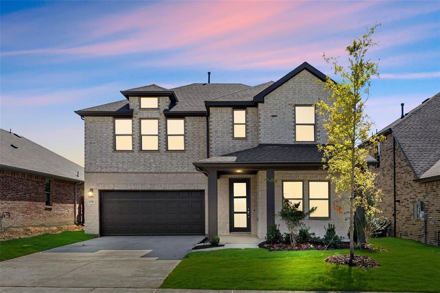 MLS# 20410971 - Built by Ashton Woods Homes - Ready Now! ~ New home in amenity rich community, Devonshire, with a short commute to Dallas. Open kitchen-living-dining within the heart of this new home features a center, eat-in bar top island, solid surface countertops, 42-inch cabinetry, Moen faucet, undermount sink, LED disc lighting, Energy Star Whirlpool stainless steel appliances, microwave, oven, dishwasher, ceramic tile backsplash, island, upgraded lighting, upgraded flooring, pantry, and covered patio.  Primary suite w. ceramic tile shower w. glass enclosure, linen closet, 2 vanity sinks, Moen faucets, lighting package, ceramic tile flooring & walk-in closet. Full sprinkler system, gutters, landscaping package, ACME brick, covered patio, 8ft front door, upgraded flooring, Smart home, Ring doorbell, smart thermostat, fully fenced private back yard, energy efficient windows, garage opener, ceramic tile, new home warranty.