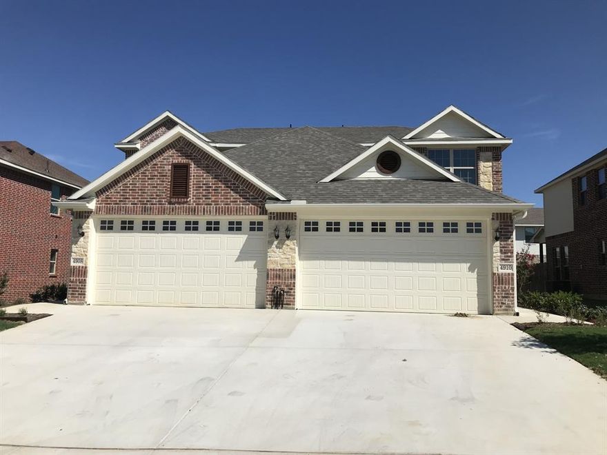 Year 2019 build like new Duplex for sell. The address is 4908- 4910 Villas Drive, Sanger, TX 76266. It has 3 bedrooms,2.5 baths and 2 car garages on each side. It also has a fenced backyard for privacy. Each unit is currently rented. The 4908 Villas Dr Unit is rented for $1900 per month and 4910 Villas Dr is rented for $1850 per month. Very good location and close to Lake Ray Roberts and I-35 Interstate. The buyer is responsible for verifying all info on MLS pertaining to this property. Units are in very good condition and will be shown after executed contract. If any investor wants to purchase more duplexes in the same neighborhood, the current seller may consider selling his remaining unit.