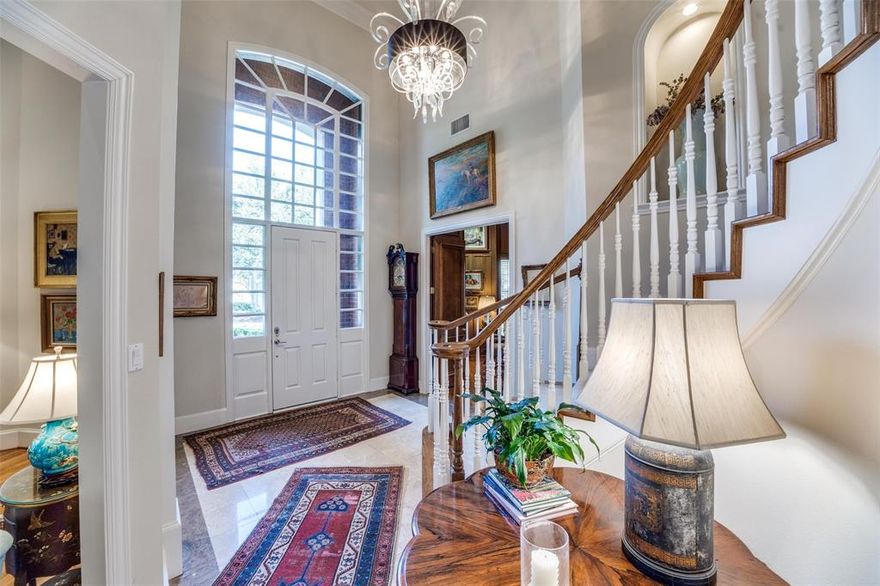 Beautifully maintained home on prime corner lot in Glen Lakes gated community. Tall windows throughout give much light to entire home. Warm paneled library with many bookshelves, spacious double story living room and adjacent dining room. Entry corridor leads to open hallway with builtin china cabinet. Kitchen has island with electric cooktop, builtin double ovens and exceptional cabinet and counter space.Kitchen opens to large breakfast area and bar and adjacent family room with builtins and fireplace.French door leads to outside landscaped courtyard. Downstairs primary bedroom has sitting area and spacious bath with dual sinks, tub, separate shower and dual closets. Upstairs there are 3 ensuite bedrooms with private baths and a large living area with great light. A walkin attic creates an enormous storage area. Great art walls throughout this exceptional home! Glen Lakes amenities include dog park, tennis courts, 2.5 miles of secure walking paths,swimming pool with hot tub!