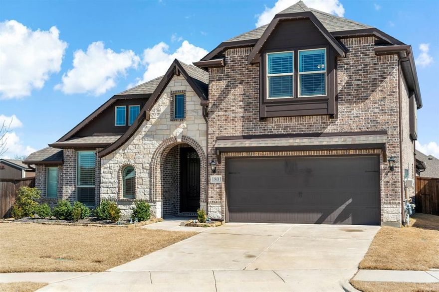 Price below market value for instant buyer equity. Roof, gutters, and stain for fence will be complete by closing time! House is ready to be moved in quickly! Just shy of a QUARTER ACRE. Discover this beautifully designed 4-bedroom, 3-bath residence nestled at the end of a quiet street in the highly desired Wylie ISD. Highlighted by an elegant front façade with permanent lighting perfect for any occasion, this home masterfully combines luxury with practical living spaces. Step inside to an open-concept floor plan awash with natural light, featuring an elegant kitchen equipped with ample storage and ready to inspire your culinary adventures. Unwind in the generous owner's suite, complete with an extended sitting area overlooking your private backyard. This residence has the perfect blend for all needs with a dedicated office downstairs with a closet, spacious game room, and a sizeable fourth bedroom with full bathroom upstairs ideal for flex space or an in-law suite. Perfectly designed features include the ‘kid cave’ with a barn door that resides under the stairs, adding a whimsical touch, along with the versatile enclosed glass and screened back porch perfect for entertaining during all seasons. Other convenient features include the Tuff shed in the backyard and the decked walk-in attic space upstairs to meet all of your storage needs. Experience the perfect blend of elegance and convenience in this extraordinary home. Large TV in living room and trampoline convey with the property. Negotiable items: upright piano (player’s piano) and sewing table.