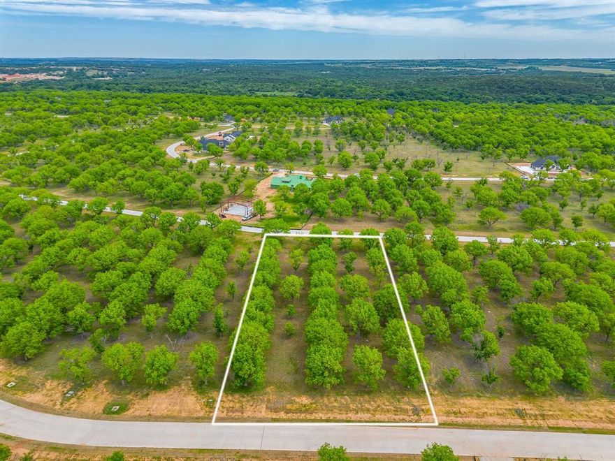 Howdy! Welcome to The Landings East at Pecan Plantation, the LARGEST Airpark in the State of Texas and the 3rd LARGEST in the US! Direct access to the Taxiway. LOT 3777-R, 2354 E Landings S, 1.5 acres. LOT dim 168 x 385 x 168 x 394 this LOT has a nice line of mature pecan trees on either side to line up the driveways.  Site is complete with paved roads, electric service, MUD water, MUD sewer. Orchard irrigation & high speed internet available. Min SQFT to build is 2,000. No time frame to build. Hangars may be constructed with residence but not built prior to construction of home. FAA Identifier: 66TE PPOA Discover the exceptional lifestyle of Pecan Plantation, a private, gated community nestled along 17 miles of the historic Brazos River within a 4,200 acre pecan orchard. Enjoy resort style amenities including two championship golf courses with full practice facilities, a full-service clubhouse with multiple dining options, marina with access to Lake Granbury, tennis & pickleball courts, pools, dog park, riverside parks, Airparks, camping, & 24 7 security with Fire & EMS services. The Village, features a bank, grocery store, restaurant, Pecan Medical Clinic, PT Services, pharmacy, golf cart shop, Vet Clinic, car wash, & Ace Hardware. Just minutes from the Historic Granbury Square officially the “Celebration Capital of Texas” under an hour from Fort Worth. Experience the perfect blend of tranquility, recreation, and convenience. Come see why you’ll want to build your dream home here! PPOA Mandatory Membership as of 9-1-25: PPOA Transfer Fee 1,091.00 + 73.65 (tax) = 1,304.49. Initiation Fee 4,381 EQUALS: 5,545.65 The monthly fee is 204.75 and includes trash service or 182.75 without trash service. Search YouTube 'Airplane Ride Around Pecan Plantation Rebecca Van Buren' to learn about our amazing community.