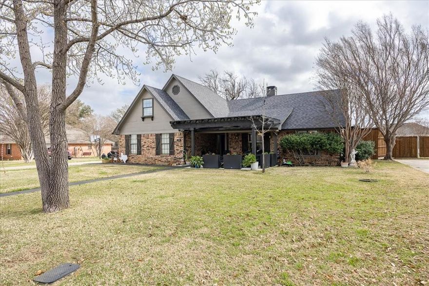 Welcome to this beautifully updated 4-bedroom, 3-bath home located in the highly desirable Park Place Estates neighborhood of Pilot Point, with no HOA fees and situated on an oversized 0.4-acre lot. Designed for flexibility and comfort, this home features a spacious primary suite on the first floor with a private en suite bathroom with shower, plus a second upstairs bedroom with its own en suite bathroom with shower —ideal for guests or multi-generational living. The interior has been thoughtfully remodeled within the last five years, showcasing modern flooring, fresh paint, updated kitchen cabinetry, and renovated bathrooms. One Bedroom includes a Murphy bed offering flexible office or guest space. A cozy wood-burning fireplace anchors the living space, while a radiant barrier in the attic enhances energy efficiency year-round. In addition, a new HVAC unit installed in 2023. Step outside to enjoy your private backyard retreat, complete with a swimming pool, brand-new 9-foot privacy fence, and storage shed. The welcoming front lanai offers the perfect place to relax, enjoying the quiet in a established neighborhood. One secondary bedroom features a convenient Murphy bed, making it an ideal office or guest space. RV connection to sewer and 30 amp electric. An added plus.... Lake Ray Roberts marina is only a few miles west of Pilot Point on Walcott Street. This move-in-ready home blends style, comfort, and functionality—don’t miss your opportunity to make it yours!  It is move in ready!