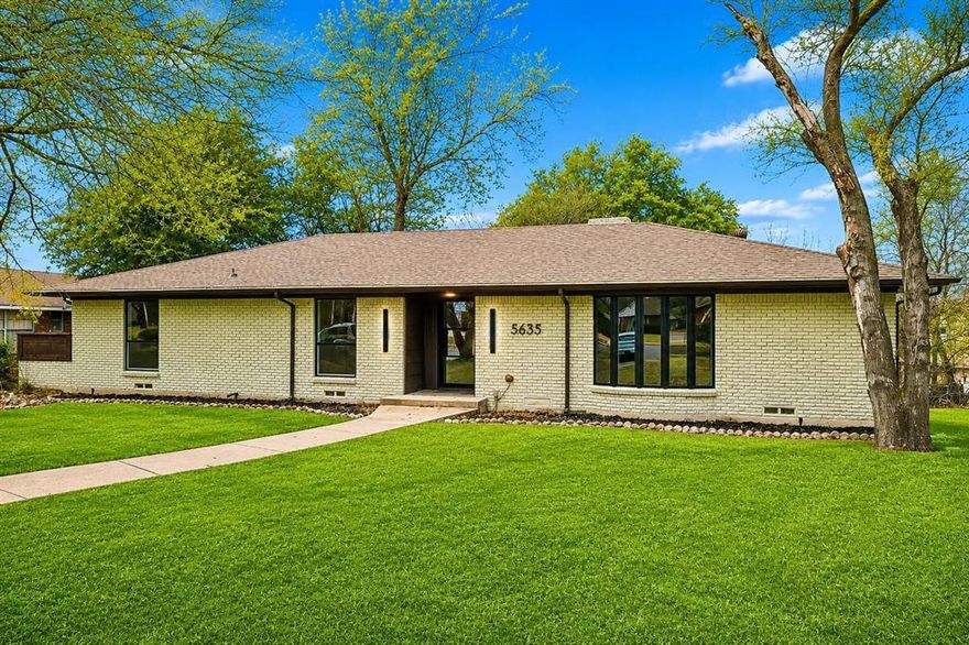 Perched within the enclave of Highland Oaks, this fully reimagined residence showcases a premier investor renovation blending modern design with thoughtful functionality. The open-concept layout was intentionally redesigned, removing walls to create seamless flow between the living, dining, and kitchen spaces while maximizing natural light and everyday livability.
Luxury vinyl plank flooring runs throughout the home, complemented by a neutral modern color palette, recessed LED lighting, and updated doors and hardware. The kitchen serves as a true centerpiece, featuring a large island with cabinetry on both sides, soft-close cabinetry, Decorative upgraded exhaust and lighting (Wait until you see this vent hood!), a 36-inch commercial-style gas range with six burners, and a large window overlooking the expansive backyard.
The home offers five well-proportioned bedrooms and three updated bathrooms, each thoughtfully reconfigured to enhance accessibility and flow. Bathrooms include modern finishes, recessed lighting, and dedicated storage. Ceiling fans and recessed lighting have been added throughout the bedrooms, with custom closet features in select rooms.
Exterior enhancements include refreshed paint, modern lighting, improved concrete walkways, privacy fencing, and added landscape lighting. Mechanical improvements include relocation of the HVAC system to the attic, improving both functionality and storage efficiency.
Situated on an expansive lot in an established neighborhood, this move-in-ready property offers modern comfort, clean architectural lines, and long-term value in a desirable Dallas location.