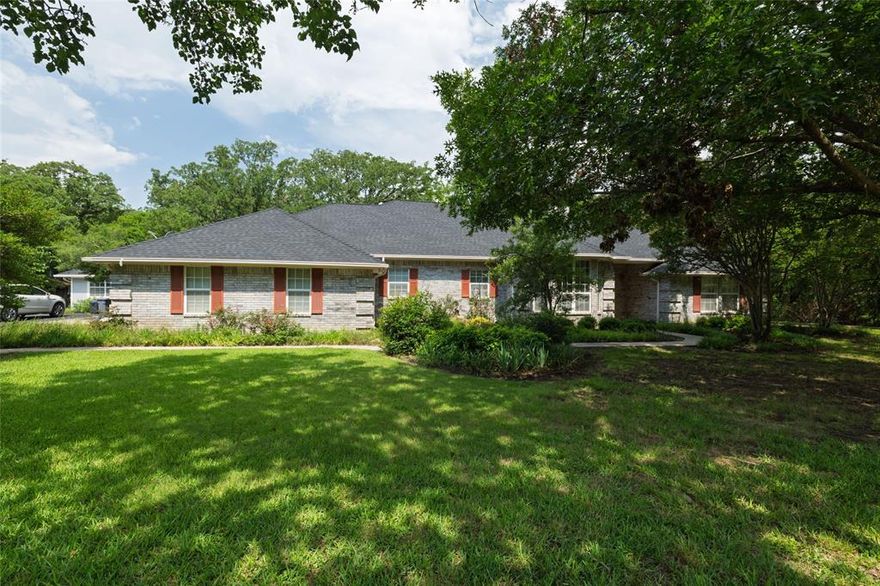 Welcome to your own private retreat at 331 County Road 3418 in Bridgeport, TX! This spacious 3-bedroom, 2.5-bath home with a 2-car garage is tucked beneath a canopy of mature oak trees, just half a mile from the Bridgeport Country Club. The thoughtfully designed layout features a cozy wood-burning fireplace in the living room, a dedicated home office, formal dining room, separate study, and a bright sunroom perfect for relaxing or enjoying your favorite hobby. The heart of the home offers an open kitchen that flows into the main living areas—ideal for gathering with friends and family. Step out back to your own woodland oasis, where the open patio and fully equipped outdoor kitchen provide the perfect setting for weekend grilling or peaceful morning coffee. Just steps away, the koi pond and cascading waterfall create a calming ambiance that sets the tone for the entire backyard. Surrounded by dense, natural beauty, the backyard offers unmatched privacy and serenity—cool, shaded, and peaceful year-round. A 30'x35' shop gives you ample space for tools, projects, or additional storage. Whether you’re a craftsman, car enthusiast, or just need a great workshop, this setup is hard to beat. The primary suite is a private escape with an ensuite bath, and the two additional bedrooms are generously sized for guests, kids, or additional workspace. If you’ve been searching for the perfect blend of country charm, modern comfort, and room to roam—just minutes from town and a quick drive to the golf course—this is it. Schedule your private showing today!