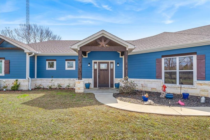 Built in 2022, this custom home sits on 2 beautiful acres and offers the space and comfort so many people are looking for right now. You are technically in the county, but still less than a minute from town, giving you the best of both worlds. Inside, you are greeted by soaring ceilings, exposed beams, and beautiful windows that bring in an abundance of natural light. The perfect corner wood burning stove makes this space so cozy! The kitchen is truly stunning and the heart of this home. Custom cabinetry throughout, a mixer lift cabinet, coffee bar, and plenty of counter space make it both beautiful and practical for everyday life. All three bedrooms are oversized, giving everyone room to spread out. The primary bedroom has a beautiful en suite, and every part of the home shows the care that went into how it was designed and built. Outside, the two acres give you room to enjoy the outdoors whether that means a shop, a garden, entertaining, or simply having space around you. The screened in back porch is a great place to slow down and enjoy the peaceful setting. It is rare to find a newer home with this level of space, detail, and land, all so close to everything. This one checks boxes you do not usually get to check.