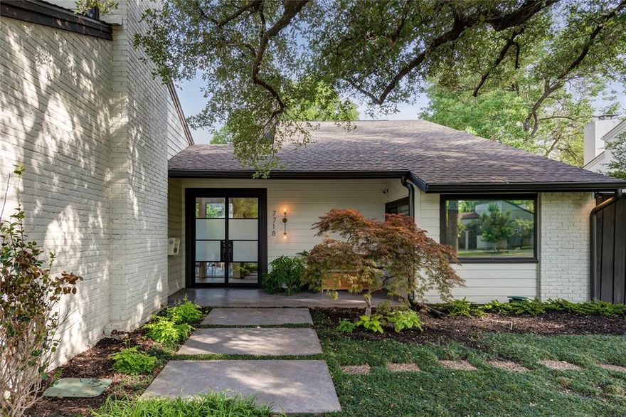 Professionally renovated vintage-modernist home nestled in the prestigious neighborhood of Janmar Estates.  Bathed in light from many oversized windows the view of the beautiful front and back yard with large mature trees bring the outdoors into the open floor plan.  The prep kitchen is a perfect place to prepare meals with fresh herbs from the Coren planters steps away in the hidden side garden. Exterior photos attest to the privacy of the home.  Designer appliances, along with two tankless water heaters, whole house water purifier and softener, oversized garage, and three commercial Lennox HVAC let you feel luxuriously accommodated.  See list of amenities for more details.