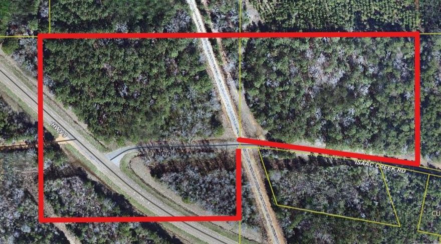 11.34 acres of woods are available with a few options for development. Part of the acreage is on the west side of Hwy 9. The rest is on the east side of Hwy 9 and dissected by Isaac Creek Rd. The portion on the north side of Isaac Creek Rd is dissected by the railroad tracks. Turn the entire property into your homestead or possibly portion it off into other lots for development and keep one for yourself to build on.Plenty of possibilities here.