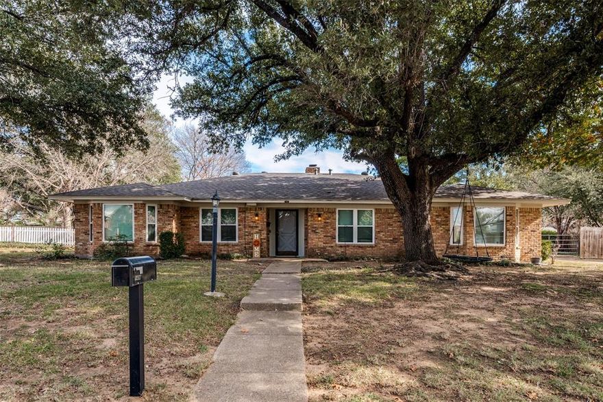 Location Location Location! Desirable highly rated H.E.B school district close to DFW airport and minutes from HWY 183,114,121,360 and 20 minutes to downtown Ft. Worth. Walk into this freshly painted no carpet, bright 2482 sq ft 4bedrooms with 2.5 bath, 2 living areas, fireplace, 2 eating areas, oversized bedrooms room and a enclosed bright patio with central air and heat that can be used for a study, flex room, game room the possibilities are endless. New window installed 2 years ago. Do you Have a RV or boat you need to park, or 3 or 4 cars?  This oversized rear entry driveway with electric gate, wraps around to the backyard garage with a 2-car carport, this backyard has lots of storage (shed) and private play yard and even practice your new sport of pickleball, so much space. Extra storage and work area in garage, you won't be disappointed.  Buyer to verify schools and measurements.