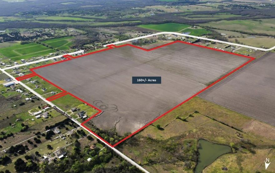 Vanguard Real Estate Advisors (“VREA”) has been exclusively retained by Ownership to offer the opportunity to purchase 160+- acres (the “Site”) located along Newton Road and Chaparall Road just 1.5 miles east of Interstate 45, between Ferris and Ennis in Ellis County, Texas. Ellis County with 232,387 residents is rapidly growing and located just 22 miles south of Downtown Dallas via Interstate 45. The Site benefits from being outside of city limits, with no zoning restrictions, allowing for a variety of uses. This is an exceptional opportunity to acquire a substantial amount of land in the path of future growth at just $23,500 per acre, down from $29,950.