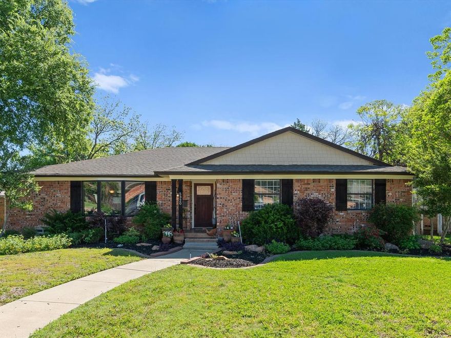 This beautiful ranch style home is located within the established Buckner Terrace neighborhood. It has been lovingly maintained and includes granite countertops, recessed lighting, ample amounts of closet and storage spaces, vaulted ceilings, built-in cabinetry, hardwood floors, and an outdoor space ready for entertaining. While thoughtfully updated for today's living, this home stays true to its 1966 roots with mid century architectural characteristics and design. Every update was chosen to complement the home's original beauty in order to bring contemporary comforts but retain vintage charm. This home features two living areas, two dining areas, and a flexible space perfect for a home office or reading room. The primary bedroom features lots of natural light with floor to ceiling windows and private door leading to back patio pool area.  It also features an ensuite bath with separate dressing area and two closets. Secondary bedrooms are large with a hall bath that has a separate jetted tub, walk in shower and so many cabinets it will make you smile. The neighborhood has its own Everglade Park that features walking trails, numerous trees, benches, pet stations, and ongoing improvements for you to enjoy. Within 5 miles of the Dallas Arboretum, Botanical Gardens, lower Greenville, and White Rock Lake. This home is ready to impress and welcome you home.