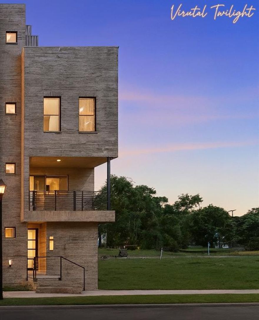 This modern townhome offers three spacious bedrooms with plenty of natural light and a layout designed for entertaining. The full wraparound rooftop deck gives you a rare, unobstructed skyline view and comes set up with gas, water, and power hookups. 
Outside, you’ll find access to the neighborhood dog park. You’re just 100 yards from the Trinity Trail and Riverside Park, with downtown only a short walk away. Plus, you’re within a quick 10 minute drive to Magnolia, the Stockyards, and West 7th. Easy highway access to I 35, 121, Chisholm Trail, and Hwy 287 makes commuting simple.

This home gives you all the best parts of city living with space, privacy, and unbeatable convenience!