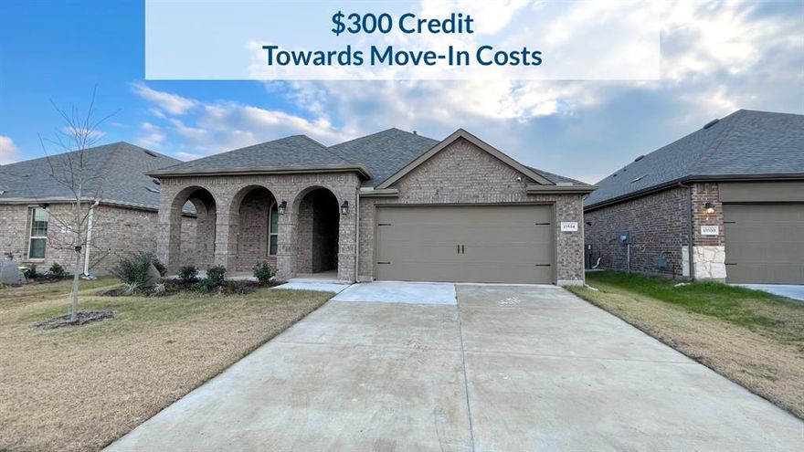 300 Credit Applied Towards Move-In Costs**
1,708 SQ FT! 3 bedroom, 2 bath home in Krugerville's Silverado West! 2022 build with modern upgrades + smart home features throughout. Desirable single story floor plan! Stunning eat-in kitchen with included appliances, & expansive center island, breakfast bar. Open concept living-dining, great for entertaining! Neutral interior with wood-like flooring throughout. This home offers 3 nicely sized bedrooms! Primary suite with full bath + walk-in closet. Blinds! Laundry room with included washer-dryer. Enjoy a low up keep backyard with grass landscaping! 2 car garage. Silverado West is a desirable community offering community pool, splash pad, playgrounds, sports courts, common pergolas + picnic tables, & biking-walking trails! Great Krugerville location with easy US-380 & SH-121 access.
Pet Policy: No Pets Allowed.