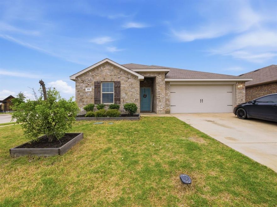This thoughtfully designed 4-bedroom, 3 full bathroom home w-a dedicated study & 2-car garage offers a versatile layout ideal for a variety of lifestyles, whether you're working from home, hosting guests, or simply enjoying the space you deserve. From the moment you arrive, you’ll appreciate the inviting curb appeal, front yard landscaping & a covered entry. Positioned on a corner lot, this home offers added privacy & a sense of openness. Step inside & you’re immediately welcomed by fresh, updated paint throughout the home, creating a clean & move-in ready environment. The entryway features durable & stylish luxury vinyl plank flooring that seamlessly guides you into the heart of the home, the expansive great room. This open-concept space combines the kitchen, family room, & dining area, making it perfect for both everyday living & entertaining. The kitchen is designed w-connection in mind, offering white cabinetry, quartz counter tops, island all to stay engaged while preparing meals. Just off the entry, you’ll find a private bedroom paired w-a full bathroom, an ideal setup for guests. Two additional guest bedrooms are located just off the great room, thoughtfully split by a full bathroom. Utility room has built-in cabinets & is near the primary suite. Tucked away at the back of the home, the primary bedroom is designed w-privacy in mind, it is separated from the other bedrooms & features windows that overlook the backyard. A ceiling fan adds comfort, while the ensuite bathroom includes a shower & bathtub combination, a large vanity & shelving. Step outside to enjoy the wood-fenced backyard & covered patio that creates an inviting outdoor living space. A stand-out feature is location directly across from the community pool. The home truly checks all the boxes—corner lot, flexible floor plan, updated interior, outdoor living space. Whether you’re a growing household, multi-generational living situation, or simply looking for a home that adapts to your lifestyle.