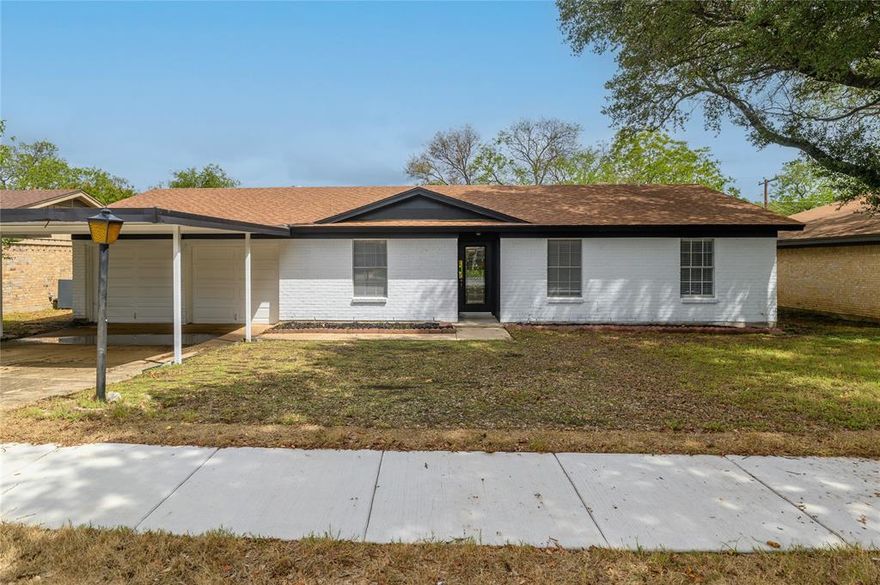 This beautifully renovated brick 3.2.2 home in a peaceful neighborhood with a new street and sidewalks. Large carport in addition to a 2 car garage to keep your car cool during these hot summers. Shed in the back for anyone looking for extra storage or work space. Your clients will love this spacious home perfectly located minutes from downtown FW.