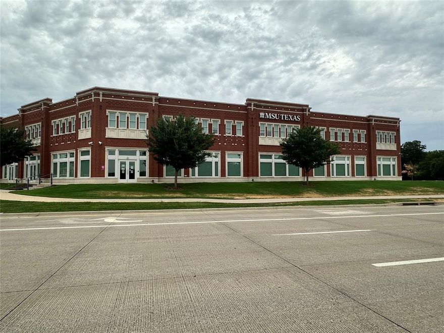 Great investment opportunity Class A office building, guaranteed by the State of Texas.  100 leased to Midwestern University, a 100 year old University and subsidiary of Texas Tech University.   This building was a build to suit for the University and the University put over 1.2 million in upgrades at their expense.  Fully improved reinforced concrete parking with 102 spaces.  Steel frame, all masonry exterior.  Property is being offere at a 7 CAP.