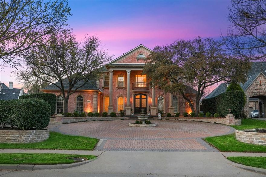 Welcome to this stunning custom estate home in the established gated guarded Starwood community.  At 6363 Sq Feet, this spacious home offers 5 bedrooms, including a second suite on the main floor, 4 full baths plus a guest half bath. Situated on a generous nearly half acre treed lot, this property offers both privacy & space.  Paradise awaits you with an expansive custom outdoor living area with fireplace, pergola covered kitchen with ss grill, 1000 Sq Foot custom putting green, pool with spa plus beautiful landscaping. The updated kitchen is a chef's dream with the Thermador 6 burner hi-end range with double ovens, Sub-Zero refrigerator, gorgeous granite & custom cabinetry.   The jaw dropping huge great room offers a second to none custom ceiling treatment & views to the outdoor living space.  Enjoy the convenience of the custom fitness studio & sauna. This amazing home is a must see!