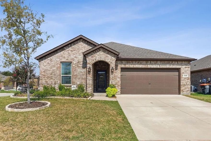 Welcome home! Amazing corner lot home located in the desirable Pecan Grove community! Loads of upgrades and designer touches are found throughout! Charming front door with storm door upgrade opens to a bright and open foyer. Upon entry are two bedrooms separated by a full bath. Another bedroom that could also be used as a Study is tucked away on the other side of home next to the Utility Room. The open concept living, kitchen and dining areas are perfect for entertaining! The kitchen boasts white cabinetry, under cabinet lighting, pantry, granite countertops, ss appliances and an adorable herringbone backsplash. Adjacent to the kitchen is the dining area with plenty of natural light to welcome the day. Generous sized Primary Bedroom includes an ensuite with double vanities, oversized shower, linen storage area and walk in closet. Enjoy the stars and quiet country nights under the covered patio in the great backyard! Truly an amazing gem! Section 8 Voucher Accepted!!