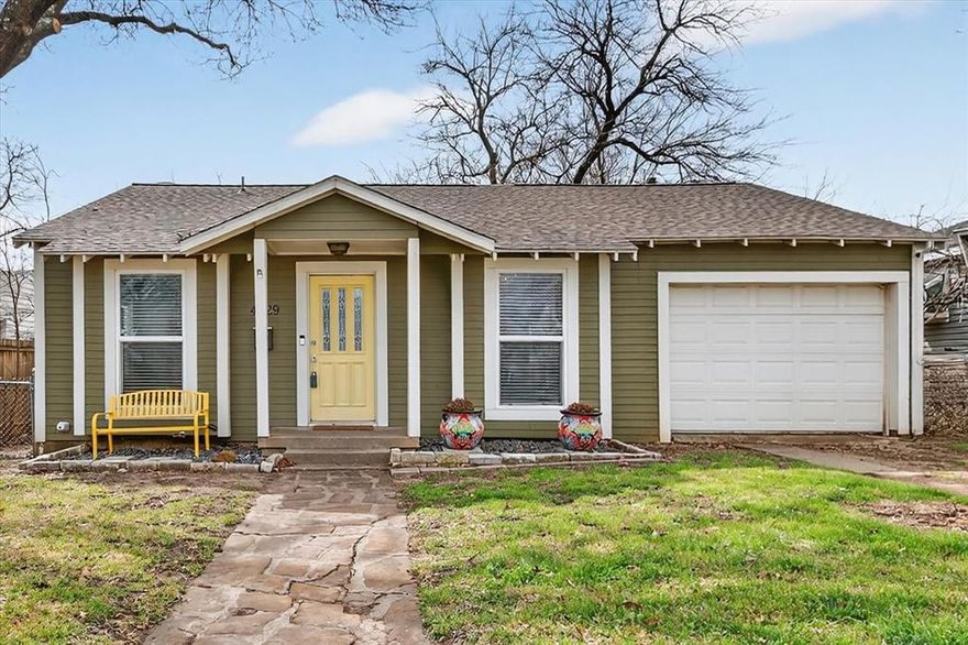 Built in 1941, this charming Fort Worth home offers a rare opportunity to own a character-rich property in the sought-after 76107 area. Original hardwood floors, vintage tile details, and a classic clawfoot tub create the warmth and authenticity that make historic homes so special. Fresh interior paint enhances the natural light and highlights the home’s timeless appeal.

Thoughtfully designed with 2 bedrooms and a dedicated office, this home is ideal for a single buyer, couple, or downsizer who values charm and lifestyle over excess square footage. The primary bedroom features a private en-suite bath — a rare find in homes of this era. Oversized walk-in closets provide generous storage, blending historic character with modern practicality.

The spacious, dog-friendly backyard is an exceptional feature at this price point — perfect for gardening, entertaining, or relaxed evenings under the Texas sky. Adding to its uniqueness is a one-car garage, a valuable and uncommon amenity for historic homes in this neighborhood.

Modern updates include a tankless water heater and newer heating and cooling system, offering comfort and efficiency while preserving the home’s original charm.

Quiet neighborhood living paired with quick access to Fort Worth’s most loved destinations — the Botanical Gardens, Camp Bowie shopping, museums, Montgomery and University restaurants, Central Market, Clearfork, Trader Joe’s, Trinity Trails, and downtown — makes this location both peaceful and connected.

This is right-sized living with soul. Close to everything. Tucked away from the noise. Schedule your showing today.