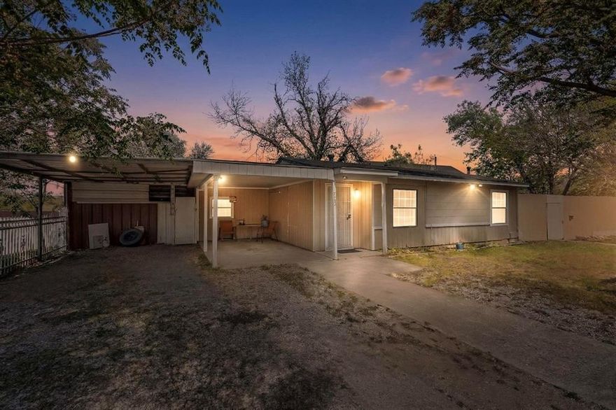 Charming 2-bedroom, 1-bath home offering 804 sq ft of functional living space on a spacious corner lot. This property features a recently replaced roof (June 2025), a covered 2-car carport, extended driveway, and a fully fenced front yard with a metal sliding gate. Appliances included (refrigerator, washer, and dryer) — move-in ready from day one.

The standout feature is the income-producing ADU, currently generating $1,200 per month, complete with its own bedroom, full bathroom, small kitchen, and laundry setup. Whether you're a first-time buyer looking to offset your mortgage, an investor seeking immediate cash flow, or someone ready to start building wealth through real estate — this property checks all the boxes. Opportunities like this don't last long.