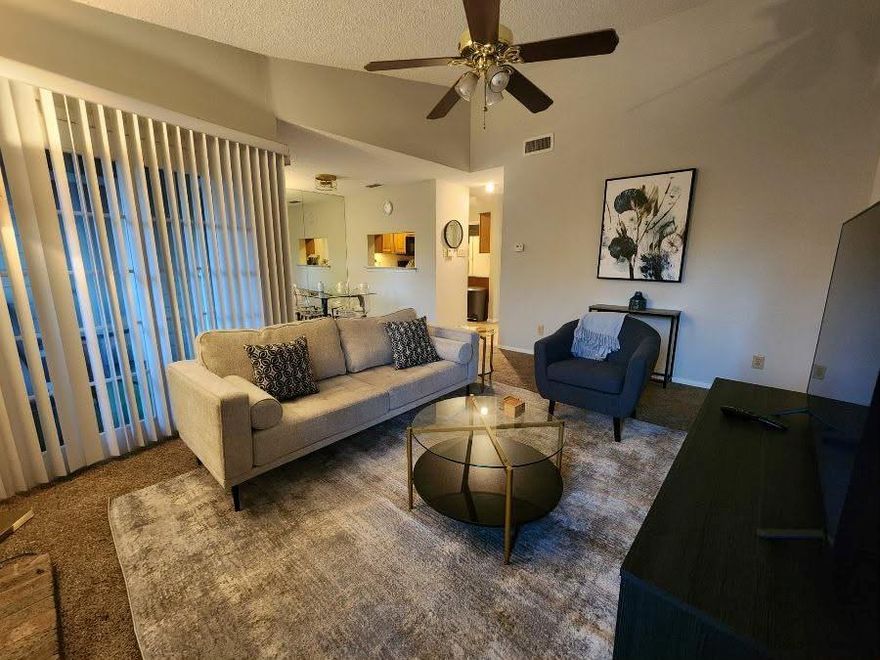 LOCATION, LOCATION AND LOCATION, and $5k towards Closing Cost!  Minutes away from Dallas Cowboy stadium, Texas LIVE! The NEW Rangers Ballpark, Six Flags, Hurricane Harbor, and much more! Easy access to I-30 and SH 360 for Dallas, Fort Worth, and DFW Airport! Spacious and freshly renovated! This two bedroom one and half bath condo has a screened and covered patio overlooking the community pool! Kitchen has granite countertops, range, microwave, and dishwasher included. Full-size washer dryer INCLUDED as well as the Refrigerator! This quiet community has limited traffic and many long-term residents. Covered parking is assigned (63). Walking distance to grocery stores, coffee shops, fast food, banking, and auto retailers! Unit is vacant