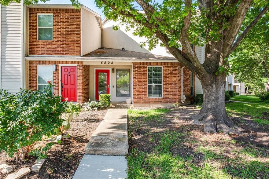 What a great location to be near downtown Dallas for work and all the fun retail and restaurants for after hours fun! This condo has the feel of a townhome with a cool patio space and lots of natural light! The front door faces the side street and you are welcomed into a fun space! Living room has a wood burning fireplace, and a half bath nearby for guests! Kitchen was remodeled recently and looks like a magazine ad! Pretty quartz counters and backspace with a hint of shimmer for elegance and fun! Upstairs has two nice size bedrooms and both could serve as a primary space! Both have ensuite baths! Second bedroom has the closet door and rods removed to serve currently as a home office space. Easy to convert back! Two single car garages provide extra protection for your vehicles! One is attached to the unit and one is detached and within a short walk from back of condo. Community mailroom is right next door for easy access! Showings planned to start Friday May 1st but may show earlier if buyer needs quicker access!