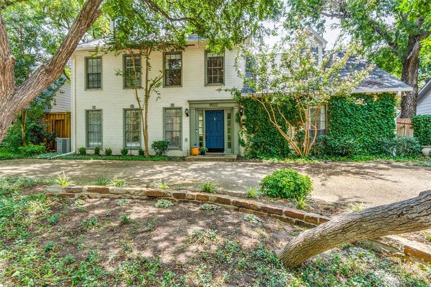 Super darling and amazing location, this 5 bedroom with a pool is absolutely fabulous.  Primary bedroom is down.  Open floor plan with large living and dining that opens to the updated kitchen and breakfast room.  Walls of windows let in natural light with views of the private back yard with a stunning pool.  2 car attached garage with rear entrance and a circular drive in the front for extra parking.  House is across the street from a greenbelt that makes you feel like your are not in the middle of the city.  4 bedrooms are up with another living area up.  Tons of closet space.  Pets on a case by case basis.