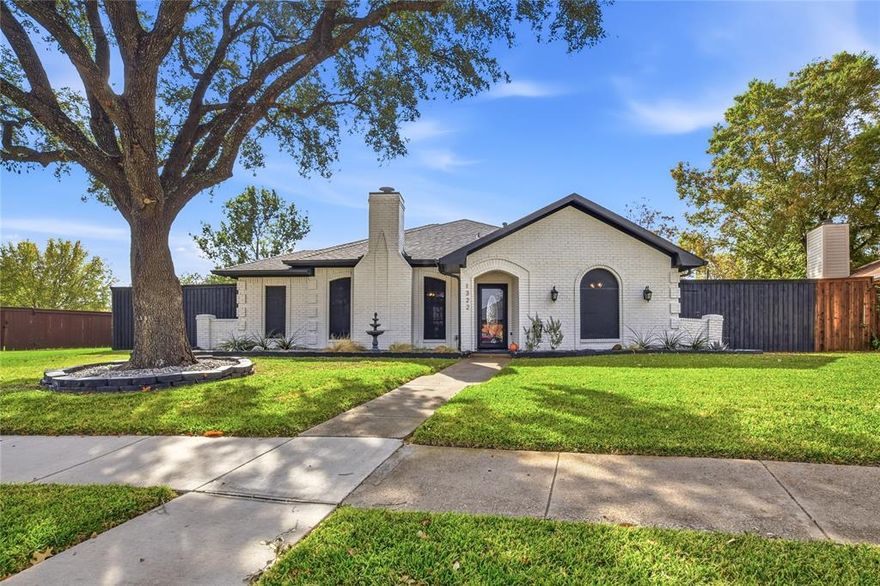 Nestled in a peaceful cul-de-sac in Garland’s Golden Gate Park community, this charming 3-bedroom, 2-bath home offers an exceptional blend of space, comfort, and thoughtful design. The open layout welcomes you with vaulted ceilings accented by wood beams, a cozy stone fireplace, and a spacious dining room featuring built-in cabinetry. The well-appointed eat-in kitchen features granite countertops, a gas cooktop, convection oven, and a bright breakfast nook. The primary suite offers a relaxing retreat with dual walk-in closets and an ensuite bath complete with granite counters, dual sinks, a garden tub, and a separate shower. Two additional bedrooms share a full bath. Step outside to enjoy two inviting outdoor living spaces: an extended covered patio ideal for entertaining and a private side courtyard for more intimate gatherings. The backyard also includes a 12x18 fully finished she-shed with electric and a wall AC unit, along with a 10x16 metal storage shed for extra convenience. For added peace of mind, the home is equipped with hardwired 360° security cameras. The oversized rear-entry driveway leads to a spacious 3-car garage with room for RV or boat parking—perfect for anyone needing additional storage or workspace. Located near Lake Ray Hubbard, Duck Creek, Sapphire Bay, and just across from Lakeview High School, this home offers both everyday comfort and unbeatable convenience.
