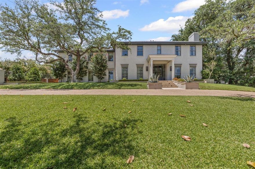 With over 4,800 square feet of beautifully curated living space, this exceptional home balances comfort, elegance, and functionality at every turn. The main floor offers three distinct living areas, ideal for both everyday living and entertaining, while a spacious upstairs playroom provides added flexibility. Stylishly renovated from top to bottom, every finish has been thoughtfully selected to reflect a designer’s touch. The primary suite is a true retreat, highlighted by an expansive custom closet designed for maximum storage and organization. Outside, the property shines with a mix of covered and open-air living spaces, perfect for year-round enjoyment. The fully appointed pool house includes a gourmet kitchen and built-in ceiling heaters, creating an ideal space for hosting in any season. A separate pool bath enhances the indoor-outdoor flow. Ideally located just a quick golf cart ride to Shady Oaks Golf Course and minutes from the best of Fort Worth, this home offers the perfect blend of luxury and lifestyle.