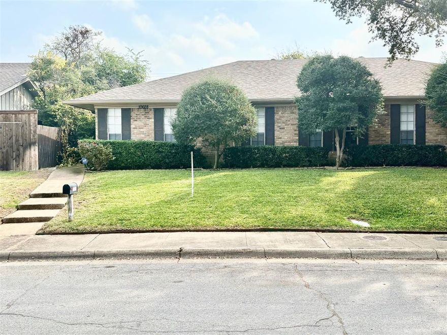 Premium updated left side duplex. Kitchen was recently gutted with new cabinetry and SS appliances. Large walk in pantry, W-D Connections Closet in kitchen. Recent LED lighting and ceiling fans. High end plank flooring in living, dining bedrooms and hall area. Bathrooms recently updated with new sinks, counters, toilets. Split bedrooms plan. Large main living area with vaulted ceiling has many windows and access to private side yard. New Skylights in formal living, dining and kitchen make this home light and bright! 2 inch blinds, 2 car attached garage too.