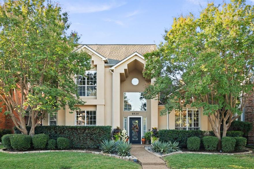 Seller offering 5k consession to be used towards closing fees and will transfer their current home warranty! This stunning home is located in the very desirable Bent Trail neighborhood. Walking through the metal front door this home offers an abundance of natural light! You will find  plantation shutters,  two fireplaces, three living areas, and two private patios, a Formal dining and an office. The kitchen is updated with a large island, gas cook-top, granite counter tops and large walk-in pantry. Kitchen opens to family room. Master suite is a private oasis with a recently updated bathroom with double sinks and a huge closet. Homeowners have spent over $56,000 in upgrades to customize this home. Master bedroom and a Guest bedroom with private bath are located downstairs. There are two bedrooms, a bath and a spacious loft located upstairs.  Large flagstone patio for hosting parties and hanging out with guests and a large grassy area for the pets too. The community has a community pool and multiple tennis courts for that active lifestyle. Home is conveniently loacted near Dallas North Toll road and George Bush Highway so getting around the metroplex is a breeze. Don't miss this one!