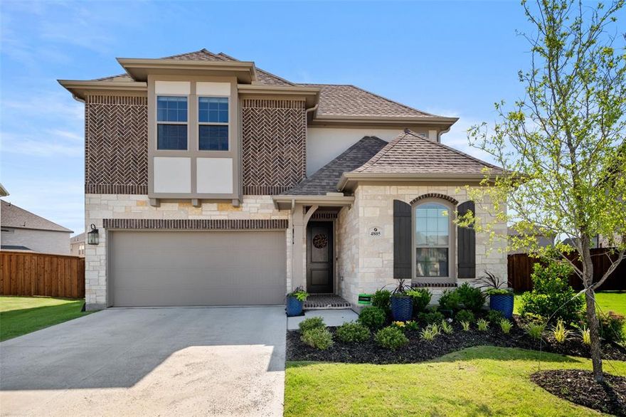 You will absolutely love this 2020 built home with impeccable style and modern fixtures throughout! Enjoy preparing gourmet meals in the light and bright chef's kitchen with gas cooktop, quartz countertops, stainless steel appliances and plenty of storage space. Serve meals and entertain guests in the open floor plan with seamless indoor to outdoor living. Unwind in the primary bedroom featuring an ensuite bath with dual sinks, separate shower and soaking tub and a large, custom walk-in closet. Relax in the incredible, oversized backyard featuring resort style pool and separate spa, built-in gas fire pit, and extended covered patio space. Primary suite and study down with 3 guest bedrooms and a second living space up. Located just minutes from Grandscape, Legacy West and more! Monthly rent includes pool care, lawn care, pest control and home security system. Refrigerator in kitchen, washer and dryer will stay. No pets, no exceptions.