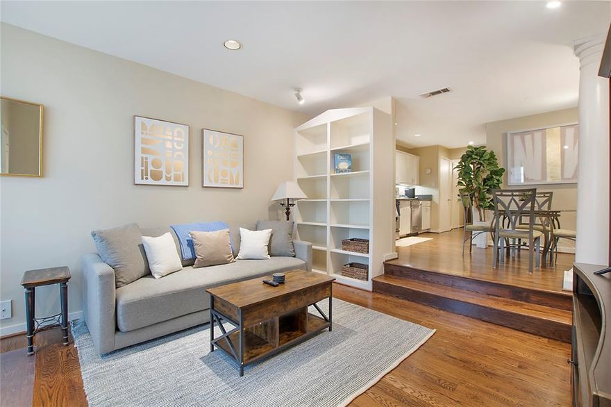 Contemporary unit backing to Katy Trail, featuring brand new beautiful hardwood floors, built-in shelving, sleek stainless steel appliances, newly installed french doors, and a convenient stackable washer and dryer. Thoughtful design maximizes space efficiency. Enjoy the vibrant neighborhood with easy access to Knox Henderson's array of restaurants, shops, and nightlife. HOA includes water, sewer, trash, gas. Tenant only pays electricity and internet. Unit comes with one reserved parking space, with full access to private pool. Don't miss!
