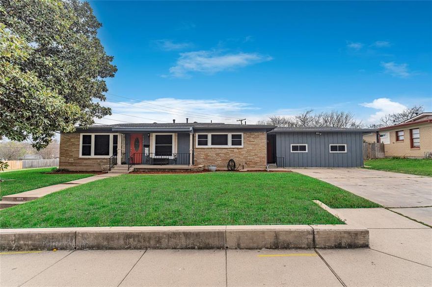 Beautiful 3-bedroom, 2-bath home situated on a huge corner lot in a highly convenient Fort Worth location. The converted garage game room provides extra flexible living space perfect for entertaining, a media room, or a home office. The home features an open kitchen layout that flows nicely into the main living area, creating an inviting space for gatherings and everyday living.

Enjoy quick access to DFW Airport, downtown Fort Worth, TCU, Dickies Arena, the Fort Worth Zoo, and Arlington’s entertainment district. Commuting is easy with nearby access to I-30, I-35W, Loop 820, Hwy 121, and Hwy 287. The area offers abundant dining, shopping, and entertainment options.

This location is especially convenient for employees of Lockheed Martin, American Airlines, and BNSF Railway, and it’s just minutes from the TRE train station, making travel throughout the metroplex simple.

A great opportunity to own a well-located home with space, accessibility, and versatility.