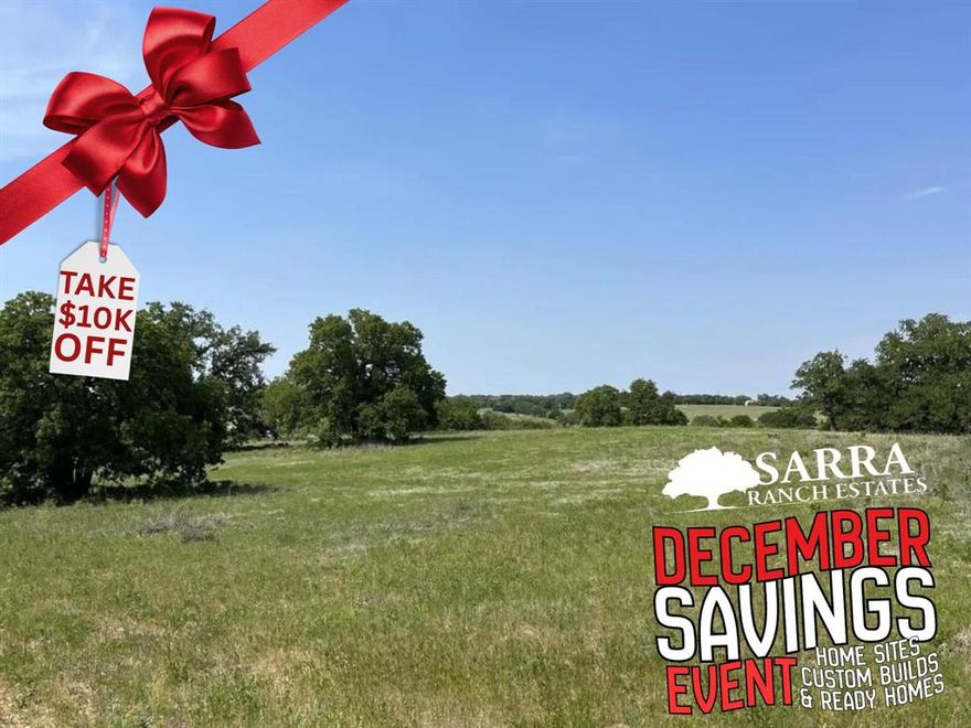 Lot 16 in Sarra Ranch, Parker County, Texas, offers a picturesque setting in the rolling hills. This ready-to-build 2-acre lot features a large open space, creating an ideal environment for constructing your dream home. The Sarra Ranch community spans 246 acres, consisting of 2 to 4 acre tracts. With a rich history of ranch life, this location is perfect for those seeking tranquil country living, surrounded by majestic oak trees. Residents can enjoy peaceful walks through the community or explore the area on horseback. Sarra Ranch is a deed-restricted community without an HOA, providing a unique blend of community guidelines and individual freedom for homeowners. Choosing Sarra Ranch means investing not just in a home, but in a lifestyle rich in country charm and lasting friendships. Lot 16 offers a more open space, allowing for flexibility and creativity in designing your home. The lot runs in a North-South direction, offering a favorable orientation for natural light and scenic views.
