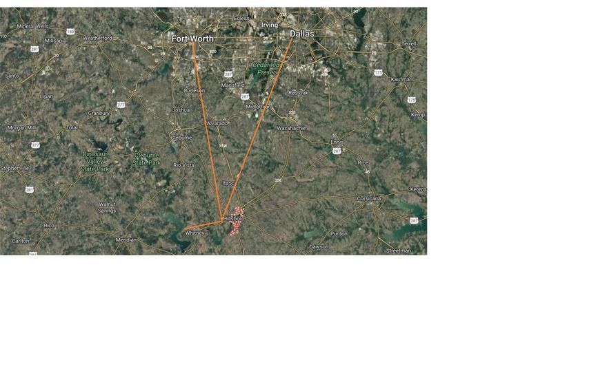Location... Location.... Location....

Unlock Your Vision: 200 Acres of Prime Texas Land - Just 10 Min from Hillsboro, 15 min from Lake Whitney and within an hour from Dallas Downtown.

Dream big on 200 sprawling acres, perfectly positioned for your next grand venture or private escape. Located a mere 10 minutes from charming Hillsboro, 15 minutes from the recreational paradise of Lake Whitney, and a convenient hour's drive from the vibrant heart of Downtown Dallas. This is more than land; it's an opportunity. Ideal for development, agriculture, a private ranch, or your ultimate recreational haven. Don't miss this rare chance to own a significant piece of Texas, where convenience meets wide-open possibility!