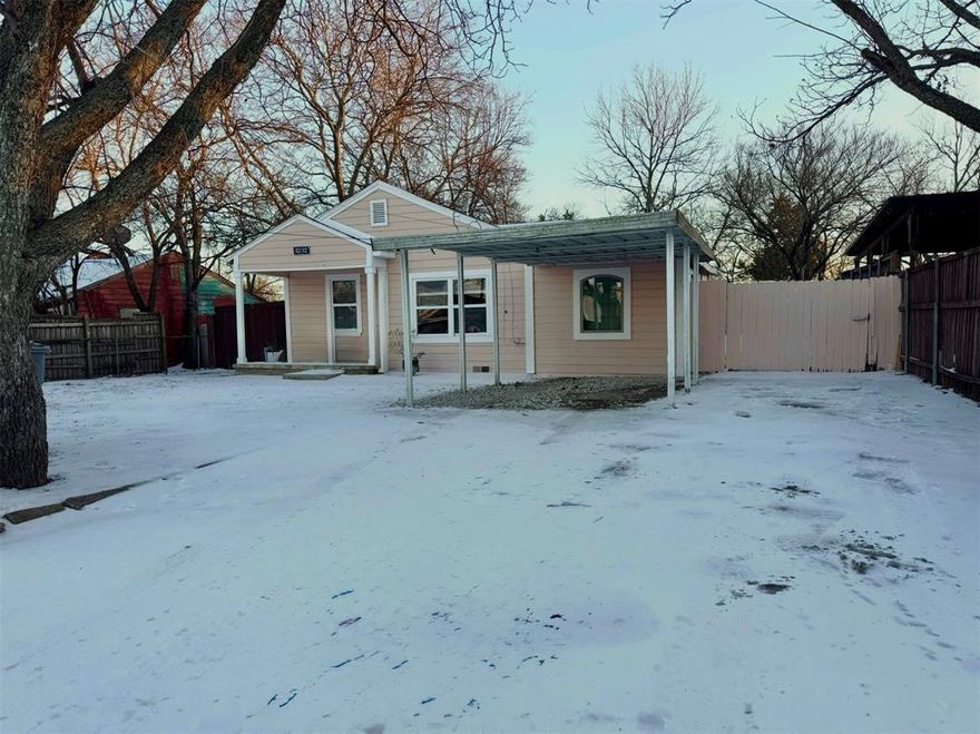 Charming South Oak Cliff Home! Perfect for an owner occupant looking to add value over time! This 3 bedroom, 1 bath home sits in a neighborhood on the rise with renovations and new builds popping up on the same street! Located just 15 minutes from Downtown Dallas with quick access to I-45, this property offers convenience and long term potential. Recent improvements include a new central HVAC system, updated plumbing, repaired foundation, fresh exterior paint, new gas lines + meter installed, laminate flooring throughout, and a small exercise room added. The large lot, with a huge backyard and a storage shed, has plenty of room for outdoor entertaining, expansion, or future upgrades. This home is ideal for a family or individual who wants to live in it and continue improving it over time. Don’t miss this opportunity to get into one of Dallas’s fastest reviving neighborhoods!