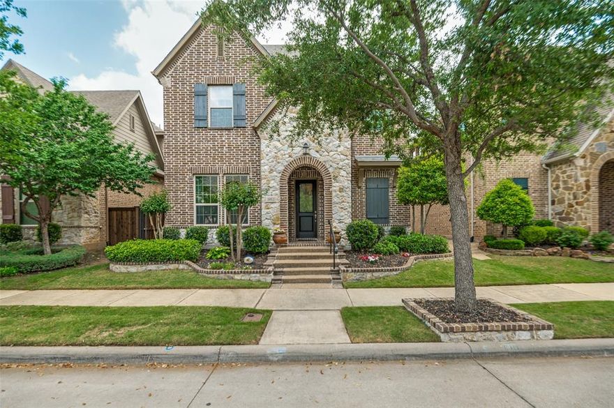 Welcome to this stunning 4-bedroom, 3 full-bath home located in the highly sought-after master-planned community of Viridian . This home features an open-concept floor plan with elegant architectural arches and a spacious upstairs loft that serves as a second living area or family room. Beautiful hand scraped hardwood floors flow throughout the main living spaces. The gourmet kitchen is equipped with granite countertops, a large center island, and an oversized walk in pantry perfect for both everyday living and entertaining. Enjoy two generous living areas, including a downstairs living room and an upstairs space ideal for a game room, media room, or additional lounge area. The expansive primary suite offers a relaxing retreat with a double vanity, soaking tub, and a large walk-in closet. All secondary bedrooms feature ample closet space. The fourth bedroom is conveniently located on the main floor and can also function as a home office, with access to a full bath. Step outside to an extended flagstone, covered patio complete with pull-down shades and dual ceiling fans perfect for outdoor entertaining. The backyard features low maintenance turf for year-round greenery. The oversized 2.5 car garage includes epoxy flooring with a lifetime warranty, space for a golf cart or additional storage, and three overhead 4x8 storage racks. An extended driveway provides extra parking. Residents of Viridian enjoy access to top tier amenities, including over 20 neighborhood parks, resort style pools with waterfalls, pickleball and tennis courts, scenic walking and biking trails connected to River Legacy Park, a sailing center, and stocked fishing ponds. Zoned to highly rated Viridian Elementary School.