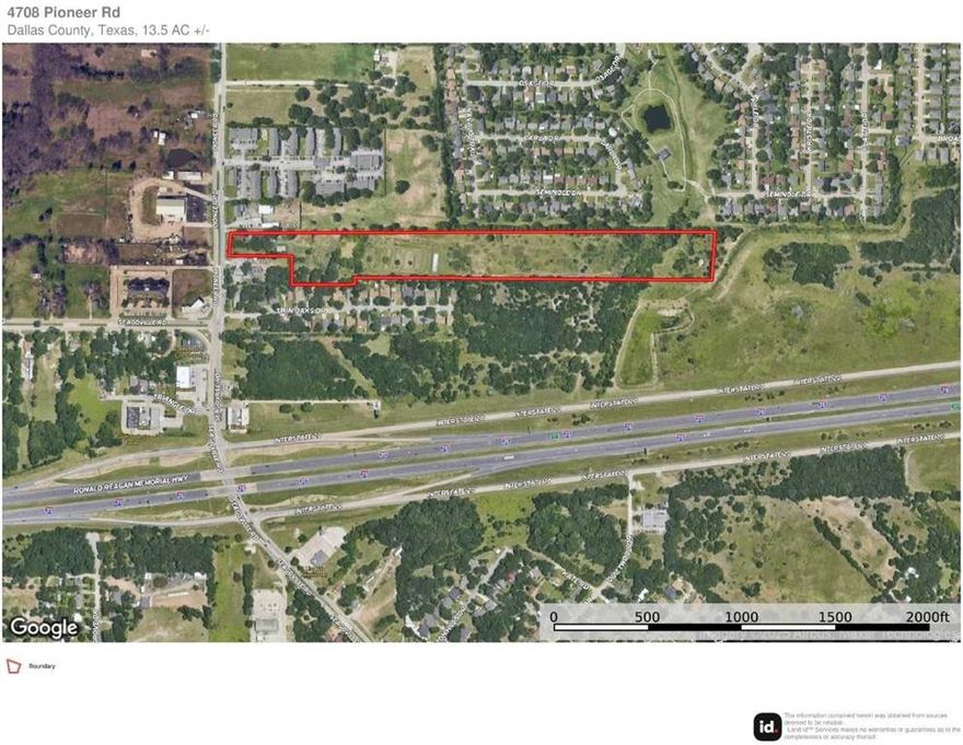 Location! Property is strategically located for business.  Current entrance off 4 lane, well maintained, principal arterial, less than a block off I20 with the I635 and 175 interchange less than a mile. Quick 15 mins from Downtown Dallas, 5 miles to I45 or north to I80 and I30.
Centrally located near Dallas, Terrell and Seagoville and all freeways. The city’s future transportation plan includes a proposed feeder frontage road at the southeast corner of the property giving 2 potential entry points. 360-acre state-of-art intermodal Union Pacific Railroad facility and Mesquite Metro Airport are also nearby. Trade area labor force of over 200,000. Zoned Commercial, currently a nonconforming turn of century residential farmhouse, uses as small homestead farm including 3 acres of fruit and vegetable production, small livestock, horse pasture, natural pond, mature trees. This property has endless business and development possibilities.