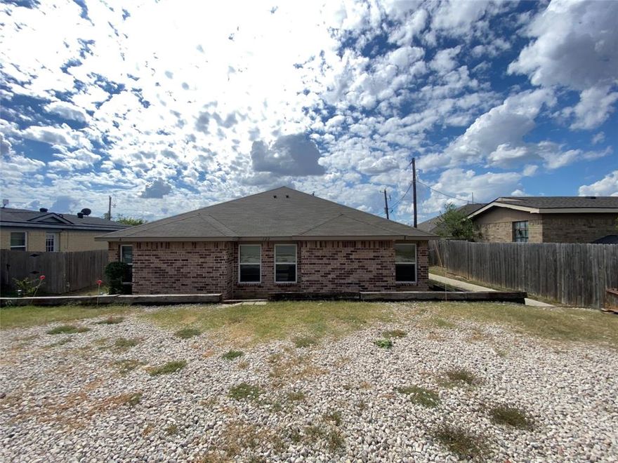 LIMITED TIME OFFER OF 2ND MONTH FREE! This is a beautifully crafted 4 bedroom 2 bathroom duplex located in ALEDO ISD. This duplex was built in 2022 and provides a fully fenced yard, a spacious floor plan with vinyl plank flooring, quartzite countertops, stainless steel appliances, window coverings, landscaping in addition to quarterly pest control. This beautiful duplex will not last long! Call to set up a showing today!