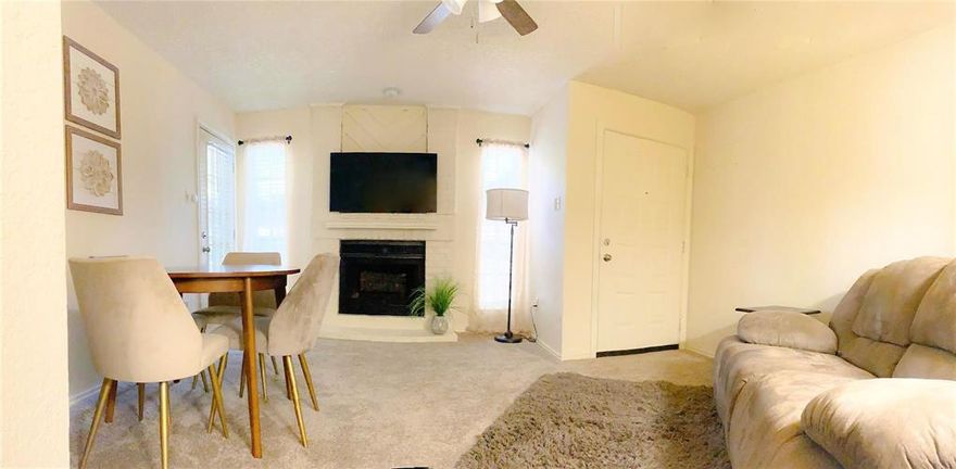 *Rental Move-in date availability: January 1st, 2026. *NO SHOWINGS until December 23rd. please DO NOT DISTURB the occupant. 

*Step into easy living with this charming ground floor 1 bedroom condo, no stairs, no hassle, just convenience. The open living and dining space flows to a private fenced patio, perfect for morning coffee or winding down after a long day. Your assigned covered parking spot sits outside the unit, giving you shade and shelter every time you come home.     

*Located minutes from UTA, the Entertainment District, shopping, dining, and major freeways, this cozy condo pairs comfort with an amazing location.      

*Personal, non-attached items shown in photos are not included.
*Move-in date availability: January 1st, 2026.
*NO SHOWINGS until December 23rd. please DO NOT DISTURB the occupant.     

*Tenant Selection Criteria available upon request.