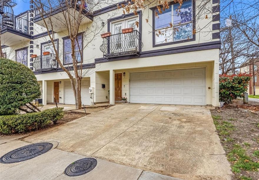 Search Evan Downey Real Estate Youtube channel for walkthrough video. Wonderfully updated townhome-style condo in an exceptional location near Lower Greenville, where you can easily walk to restaurants, shops, and local retail. This three-story residence features a two-car garage and a private driveway, offering both convenience and privacy. Upon entry, you’ll immediately notice the beautiful wood flooring throughout the home. The second floor showcases an open-concept living, dining, and kitchen area, ideal for entertaining, along with a convenient half bath. The updated kitchen includes white cabinetry, quartz countertops, and stainless-steel appliances. On the third floor, you’ll find two bedrooms and two full bathrooms. The primary suite features dual sinks, a soaking tub, a separate shower, and a walk-in closet. Just off the primary bedroom is a private balcony with stairs leading up to a rooftop patio with artificial turf, perfect for relaxing or enjoying the city atmosphere.