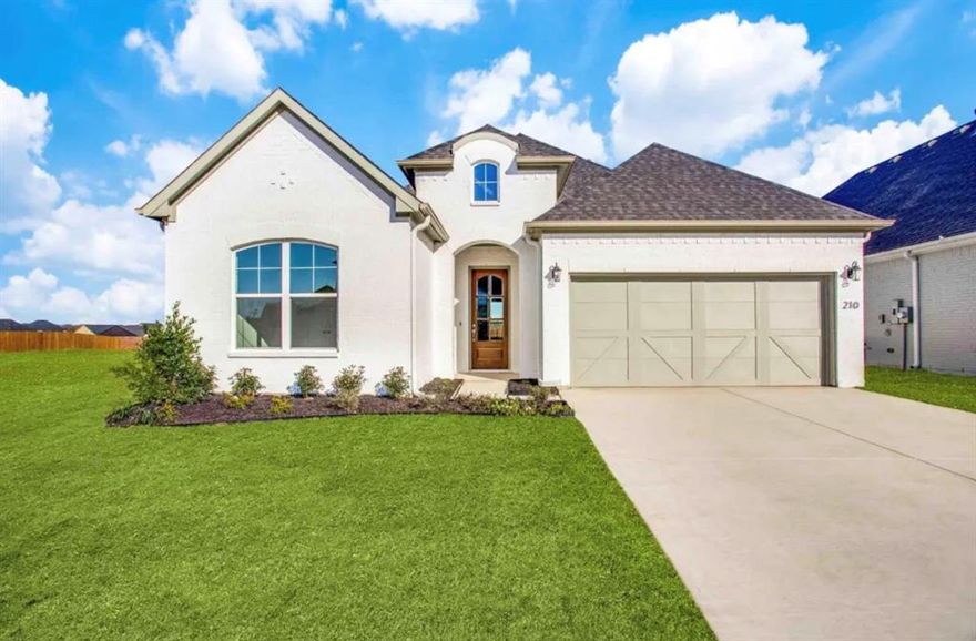 NEW Clarity Homes close to 12 acres of manicured park space and 11 miles of hiking and biking trails located in Parks of Aledo. Featuring wood like vinyl floors throughout. Signature brick archway, gas fireplace and range, Ecobee 4 Smart thermostat and 2 USB plugs. Designer urban luxury features including dream kitchen with an expansive eat-in island, designer lighting, mud lockers, full landscaping package with irrigation and much more.