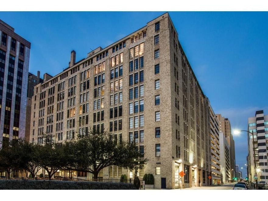 Stunning Downtown Dallas condo with breathtaking west-facing skyline views. This updated 1 bedroom features expansive floor to ceiling windows that flood the space with natural light, polished concrete floors, and modern open-concept layout perfect for urban living. The upgraded kitchen and renovated bathroom offer stylish contemporary finishes. Fresh paint and wallpaper make this the perfect spot. Walk in closet for all your needs. Unit comes with one assigned parking spot and storage unit. Building amenities include roof top pool, fitness center, 24 hour courtesy officers, water, trash, internet also included.