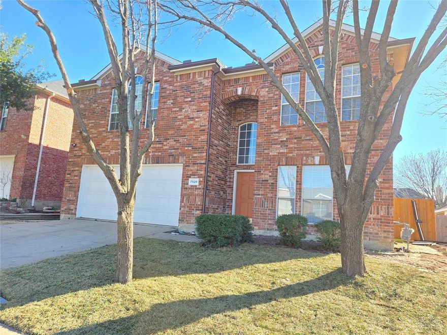 ABSOLUTELY STUNNING! Beautifully updated 4 bedroom , 2.5 Bath home located near Cedar Hill State Park and Joe Pool Lake! Beautifully landscaped front yard with full automatic sprinkler system. Upon entering the home, you will be wowed by the vaulted ceiling and spacious formal living and dining room. The cozy family room with wood burning fireplace flows seamlessly into the breakfast nook and kitchen. The cooks delight kitchen features stainless steel appliances, including refridgerator and built-in microwave! Adjacent to the kitchen you will find a powder room,good sized utility room and 2 car garage. Upstairs you will find four large bedrooms and two FULL baths. The luxurious primary suite is oversized with vaulted ceiling. The elegant ensuite bath includes a stunning shower, garden tub, linen closet, and huge walkin closet. The large lush green back yard is perfect for relaxing or entertaining.  This  wonderful community features nearby walking trails and a scenic neighborhood pond. Great location, minutes to shopping, dining, major highways, and nature trails! DON'T MISS THIS BEAUTIFUL HOME!