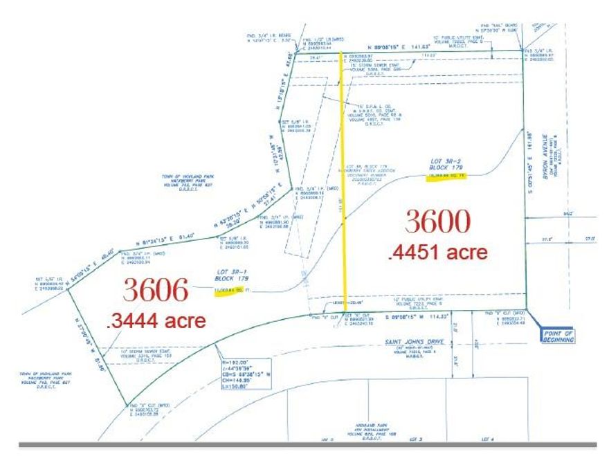 This large corner lot in one of Highland Park’s most prestigious neighborhoods offers a rare blend of space, convenience, and flexibility that’s hard to beat. Being on the corner with only two neighboring houses gives you the option of orienting your house south toward St. Johns or east toward Byron or you could design a circular drive that opens to both streets.  The generous lot size provides room for a pool with added privacy, and plenty of yard space for entertaining and landscaping. The wonderful 4 bedroom house next door at 3606 is also available for sale (and will be online shortly- contact agent until then) which would give you a combined lot size over three fourths of an acre and then you could install a pool, tennis court, and putting green in this lot for a country club in your backyard!  Being directly across from Armstrong Elementary offers families the unmatched convenience of avoiding having to carpool and safe, walkable access to the soccer field and basketball court.