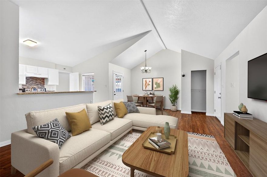 BACK ON MARKET! Welcome to 4421 Chapman Street, a thoughtfully updated 2-bedroom, 2-bathroom home nestled in the heart of The Colony. With approximately 1,227 square feet, this charming property offers a rare layout that includes a private back suite with its own exterior entrance and kitchenette—ideal for guests, extended family, or a flexible living setup. Minutes from Lake Lewisville!!

Inside, you'll find fresh paint, updated flooring, and renovated bathrooms. The efficient galley-style kitchen opens to the dining area, creating a bright and welcoming flow throughout the main living space. Both bedrooms offer generous closets and separation for added privacy.

The fenced backyard provides a private outdoor space for relaxing or entertaining, and the location offers unbeatable access to Lake Lewisville, parks, top-rated schools, shopping, and dining. This home blends smart design with everyday convenience and is a rare find in this well-established neighborhood.