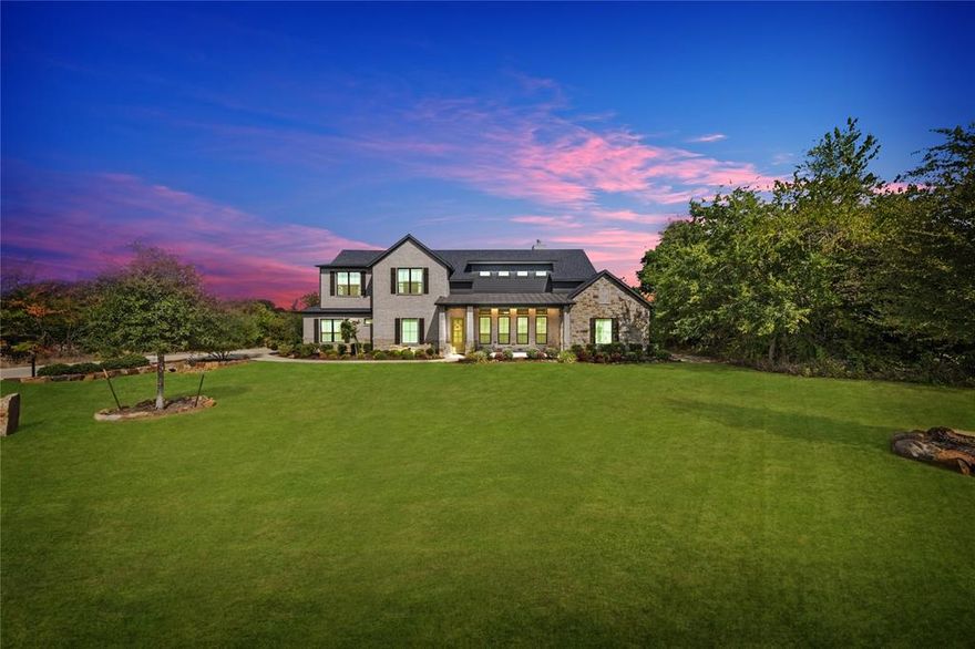 Discover your dream home at 7004 Morning Glen in the heart of McKinney, Texas! This stunning 3-year-old property is set on a spacious 1-acre lot, offering both luxury and privacy. The home features 5 generously sized bedrooms and 4 pristine bathrooms, perfect for accommodating family and guests. Step inside to find elegant white oak floors that flow throughout the main living areas. The gourmet kitchen is a chef’s delight, boasting top-of-the-line professional appliances, ample counter space, and custom cabinetry. Entertain with ease in the media room or unwind in the ultimate man cave. The oversized 3-car garage provides plenty of room for vehicles and storage. Outdoors, the covered patio is perfect for year-round entertaining, overlooking a sparkling pool that offers a refreshing retreat on hot Texas days. With its perfect blend of luxury, comfort, and functionality, this home is ready to become your forever sanctuary.