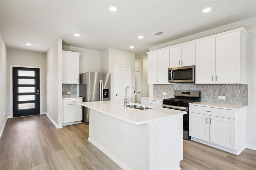 Brand new, energy-efficient home available by Dec 2025! Set-up your home office or create a space for guests to feel at home. With four bedrooms, you can customize the Carlsbad's layout to meet your family's needs. In the kitchen, the useful island and large pantry help simplify mealtimes. Enjoy lake life without sacrificing city amenities. Spend evenings poolside lounging in one of the resort-style cabanas or at the playground with the kids. Trails of Lavon is located less than an hour from Dallas, simplifying the commute to many business centers. Each energy-efficient home also comes with features that go beyond helping you save on utility bills—they allow your family to live better and breathe easier too.*  Each of our homes is built with innovative, energy-efficient features designed to help you enjoy more savings, better health, real comfort and peace of mind.